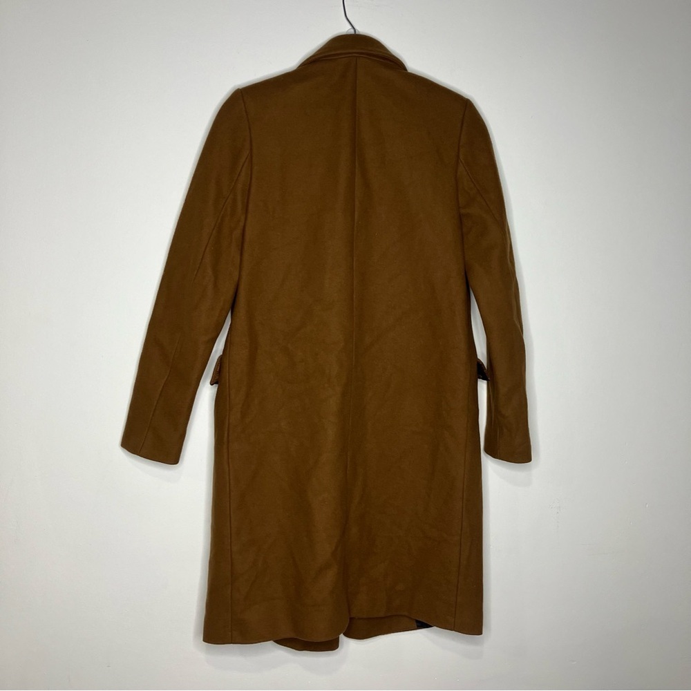 Zara Basics Camel Colored Wool Blend Midi Coat On… - image 5